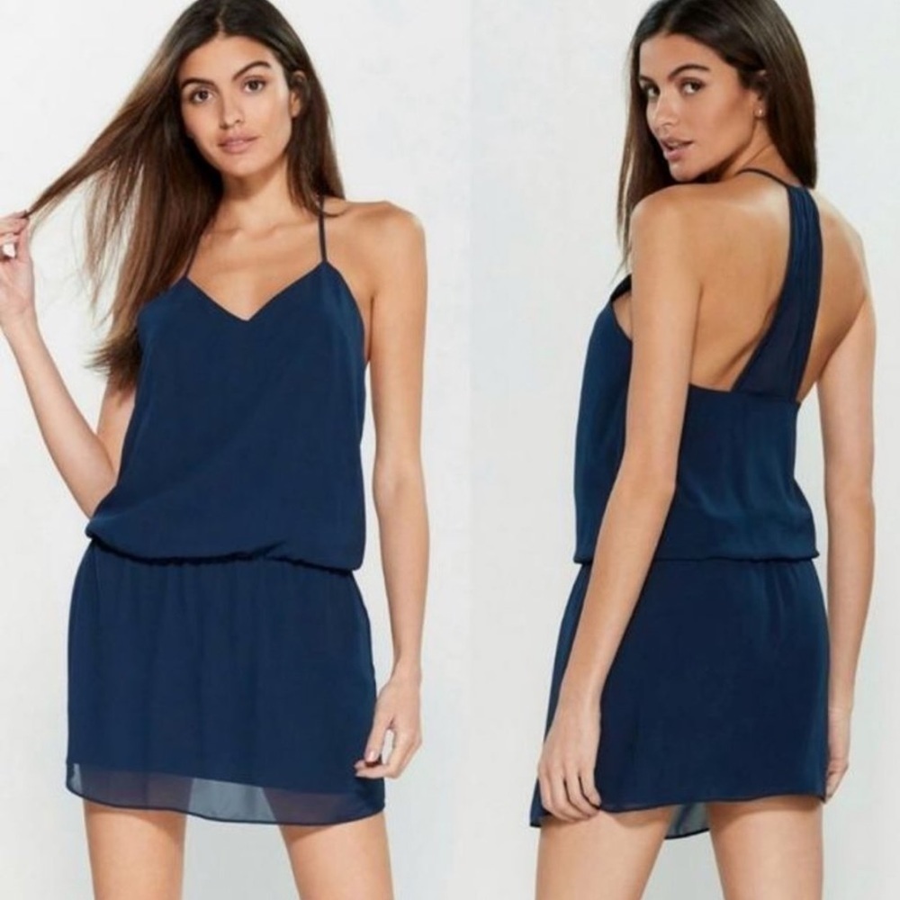 HAUTE HIPPIE Blue Chiffon Caitlyn Dress Medium